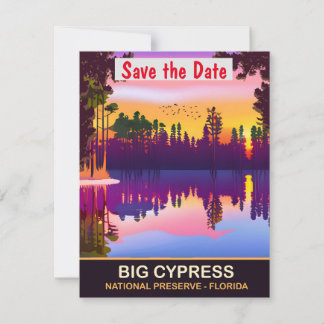 Big Cypress, Florida, Travel Postcard Save The Date