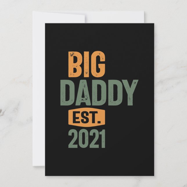 Big Daddy Est 2021 | Father Grandpa-Geschenk Dankeskarte (Vorderseite)