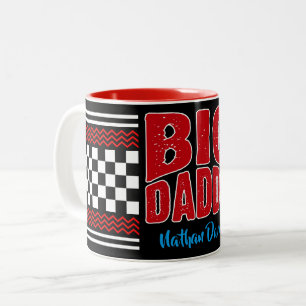 Big Daddy mit deinem Namen auf Schwarz Zweifarbige Tasse