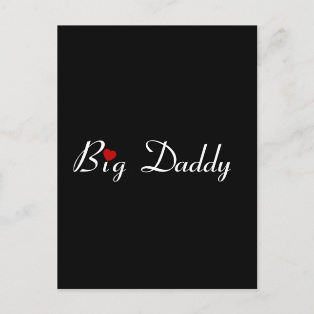 Big Daddy mit Red Heart Postkarte (Vorderseite)