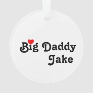 Big Daddy mit rotem Herz-Ornament Ornament