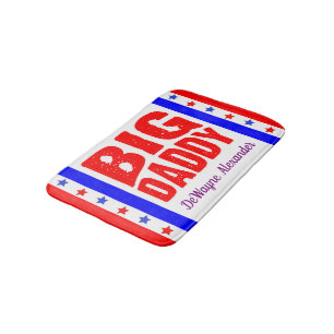 Big Daddy Stars and Stripes mit Ihrem Namen Badematte