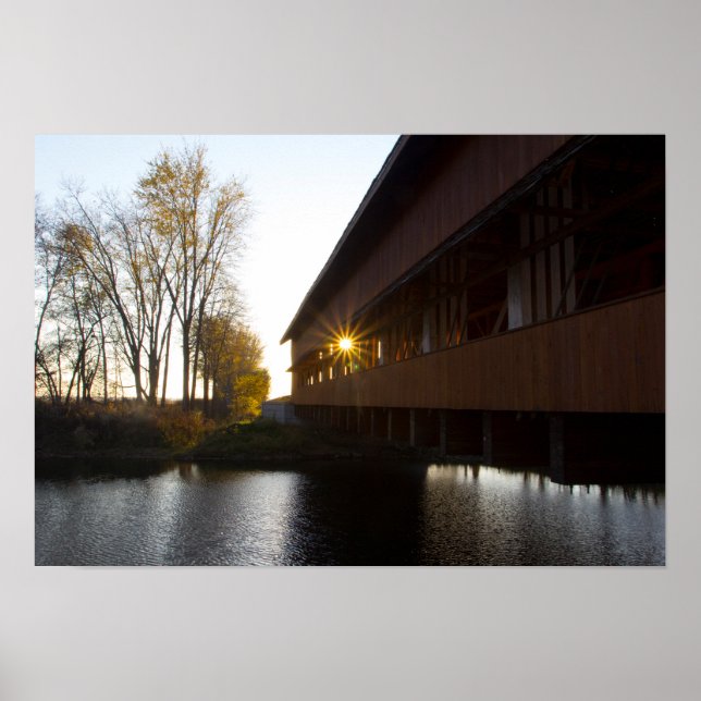 Big Darby überdachte Brücke, Ohio. Poster (Vorne)