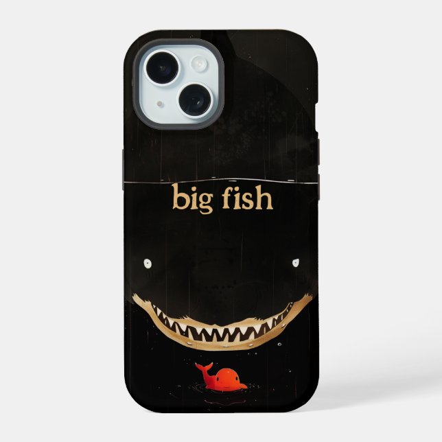 Big Dark Shark iPhone 15 Hülle (Rückseite)