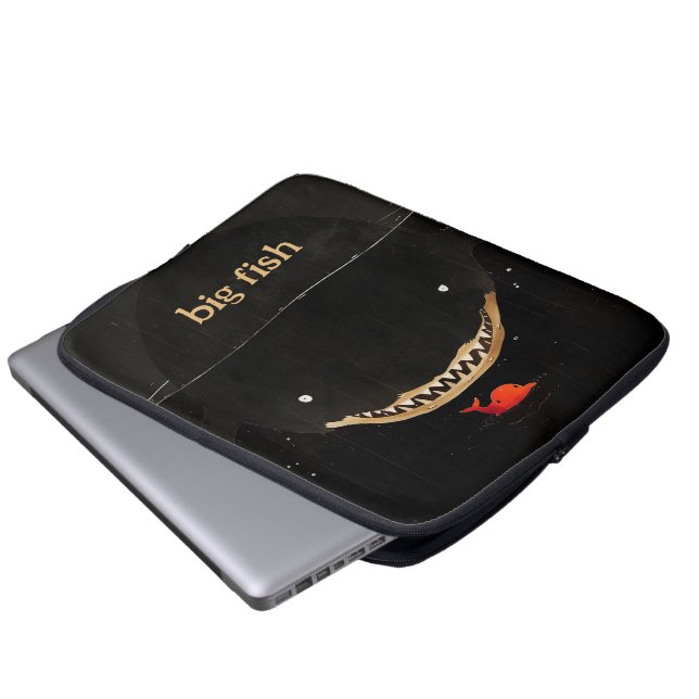 Big Dark Shark Laptopschutzhülle (Vorne Knopf)