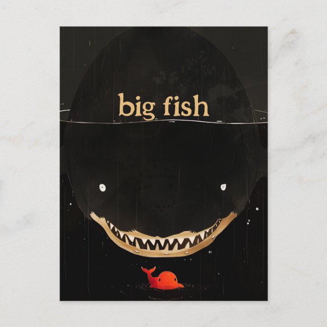 Big Dark Shark Postkarte (Vorderseite)