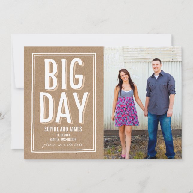Big Day Save the Date Card (Vorderseite)
