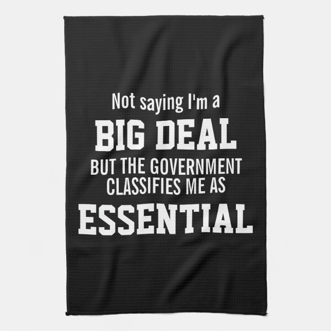 Big Deal Government klassifiziert wesentliche Mita Geschirrtuch (Vertikal)