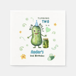 Big Dill Pickle Boy Birthday Any Age Serviette