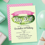 Big Dill Pickle Girl's Kids 1. Geburtstag Einladung<br><div class="desc">Feiern Sie den besonderen Tag Ihres Kindes mit diesem Big Dill Pickle Kids 1. Geburtstag Design. Dieses Design zeichnet sich durch eine große Aquarellhülle aus. Das Gegenteil ist ein Muster von Polka-Punkten. Matching Items in unserem Shop für ein komplettes Party Thema. Für weitere Fragen kontaktieren Sie uns bitte unter ThePaperieGarden@gmail.com....</div>