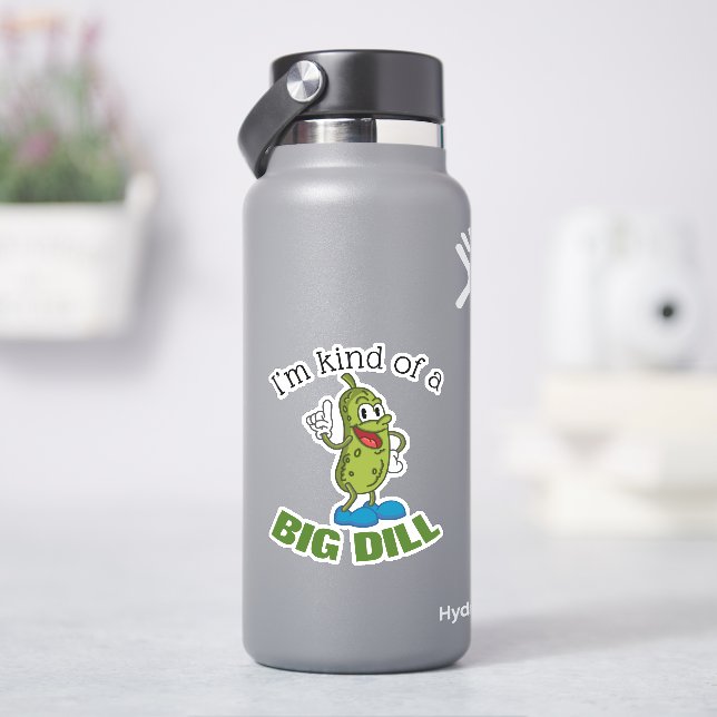 Big Dill Pickle Pup Button Aufkleber (HydroFlask)