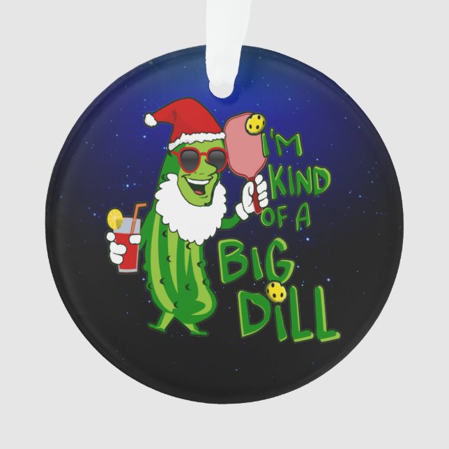 Big Dill PIckleball Weihnachten Ornament (Vorderseite)
