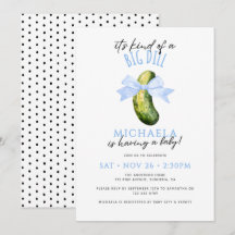 Big Dill Watercolor Coquette Pickle Babydusche