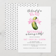 Big Dill Watercolor Coquette Pickle Babydusche