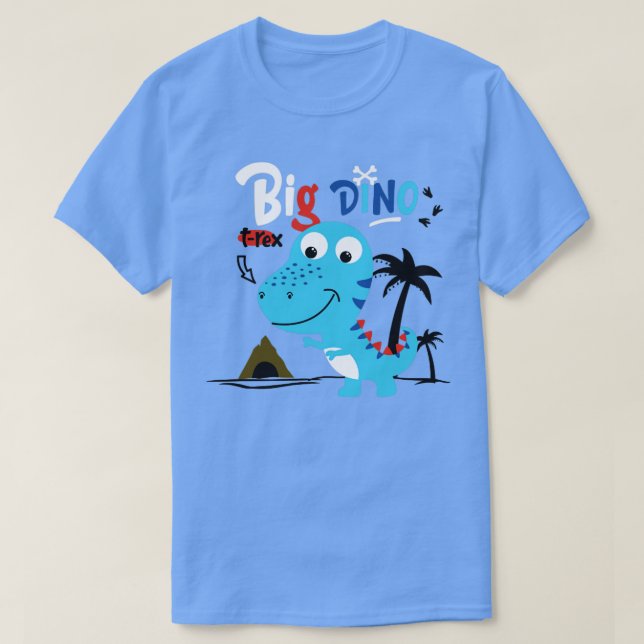 big dino t rex cartoon T-Shirt (Design vorne)