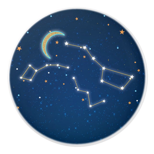 Big Dipper Star Gazing Constellation Celestial Sky Keramikknauf (Vorderseite)