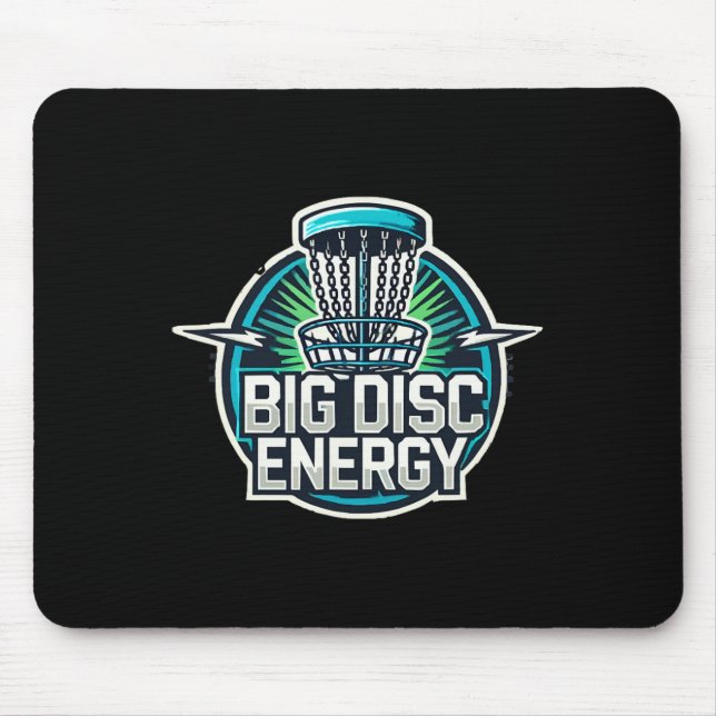 Big Disk Energy Disk Golf Basket Graphic mit fett Mousepad (Vorne)