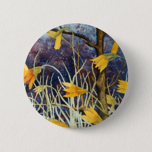 "Big Ditch Lily #2" - Blumenschaltfläche Button (Vorderseite)