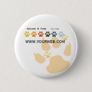 Big Dog   Kleine Welpenpaws Tierpfleger Button