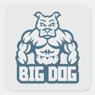 Big Dog Quadratischer Aufkleber