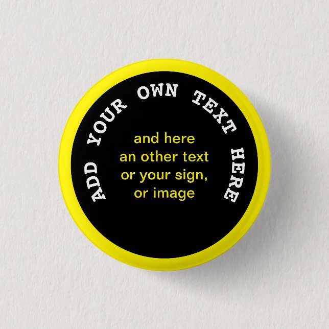 Big Dot Black + Ihr Backg, Text & Ideen Button (Vorderseite)