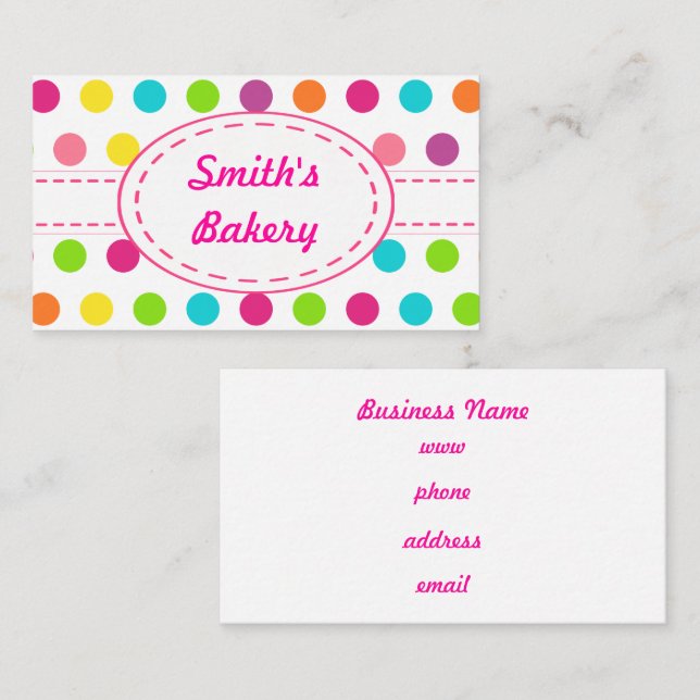 Big Dots Business Cards Visitenkarte (Vorne/Hinten)