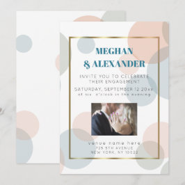 Big Dots Confetti Verlobung Foto Frame Einladung