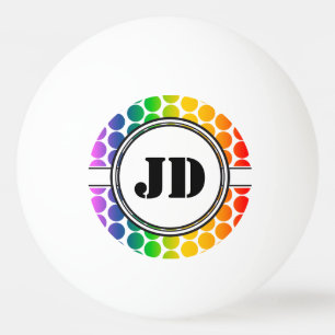 BIG DOTS farbig + Ihr Backgr. & Text Tischtennisball