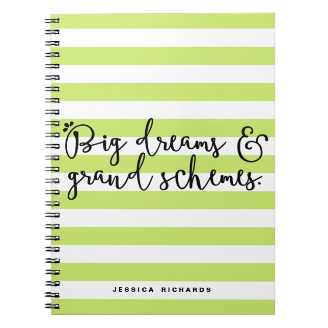 Big Dreams & Grand Schemes Personalisiertes Notebo Notizblock (Vorderseite)