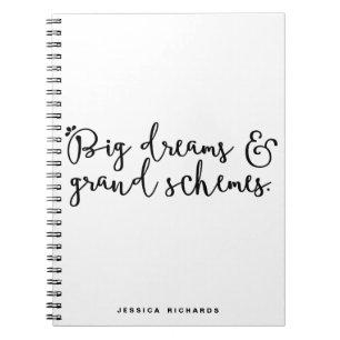 Big Dreams & Grand Schemes Personalisiertes Notebo Notizblock