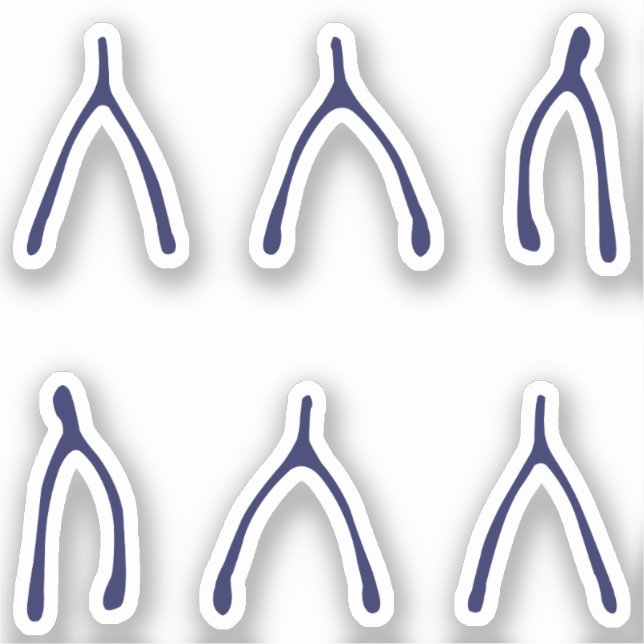 Big Dreams Wishing Bones Viel Glück Aufkleber (Vorderseite)