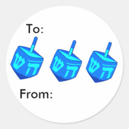Big Dreidel-Paketaufkleber Runder Aufkleber