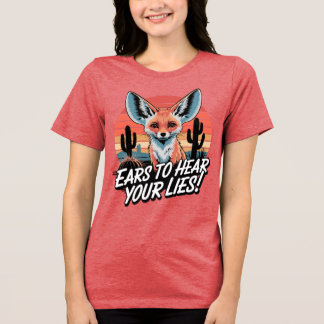 Big-Eared Fennec Fox Wüste Spaß Tri-Blend Shirt