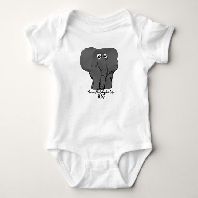 Big Elephant Baby Strampler (Vorderseite)