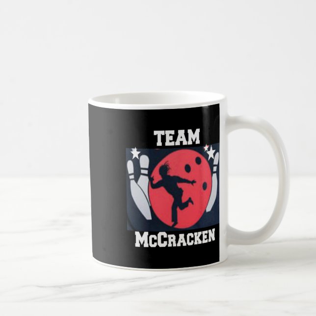 Big Ern Mccracken Funny King Button Bowling T Shir Kaffeetasse (Rechts)