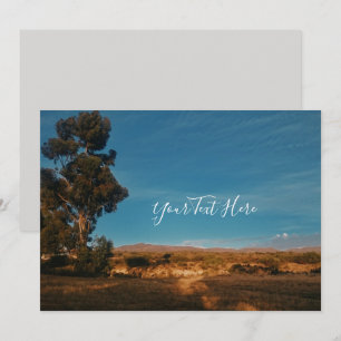 Big Eucalyptus Tree Blue Sky Einladungskarte