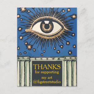 Big Eye Dank, Text bearbeiten Postkarte