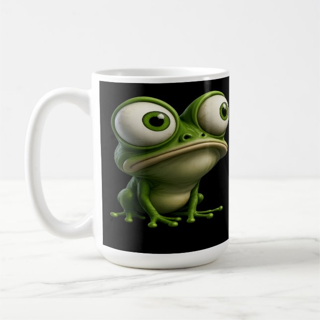 Big-Eyed Cartoon Frog Kaffeetasse (Links)