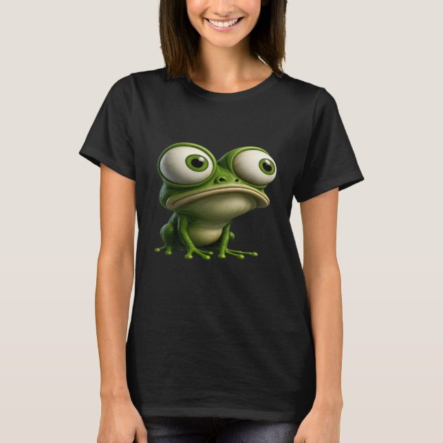 Big-Eyed Cartoon Frog T-Shirt (Vorderseite)