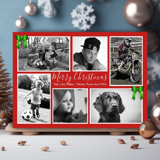 Big Family Weihnachten Foto Collage Red Green (Von Creator hochgeladen)