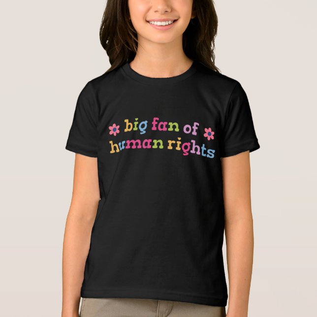 Big fan of human rights Tri-Blend shirt (Vorderseite)