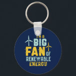 Big Fan of Renewable Energy Funny Wind Power Puns Schlüsselanhänger<br><div class="desc">Ich bin ein großer Fan erneuerbarer Energie. Ein lustiges und humorvolles Pun Design für diejenigen, die sich für rettend und nachhaltige erneuerbare Energien einsetzen. Coole Vintage und Not leidende Ware für Ingenieure und Techniker, die mit Windkraftanlagen arbeiten. Perfekt für die Sensibilisierungskampagne für erneuerbare Energien, um die Nutzung von Windenergie zur...</div>