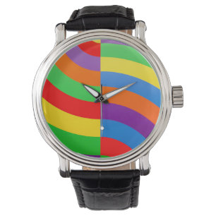 BIG FETTBÜHNE STREIFEN KREISE ARMBANDUHR