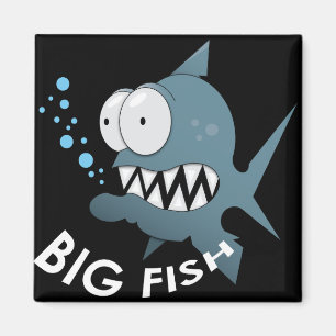Big Fish - 2 Zoll Square Magnet 
