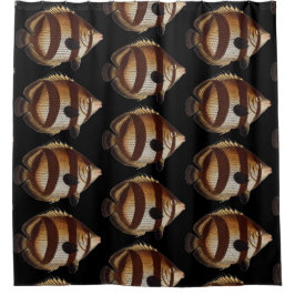 Big Fish Black Dusche Vorhang