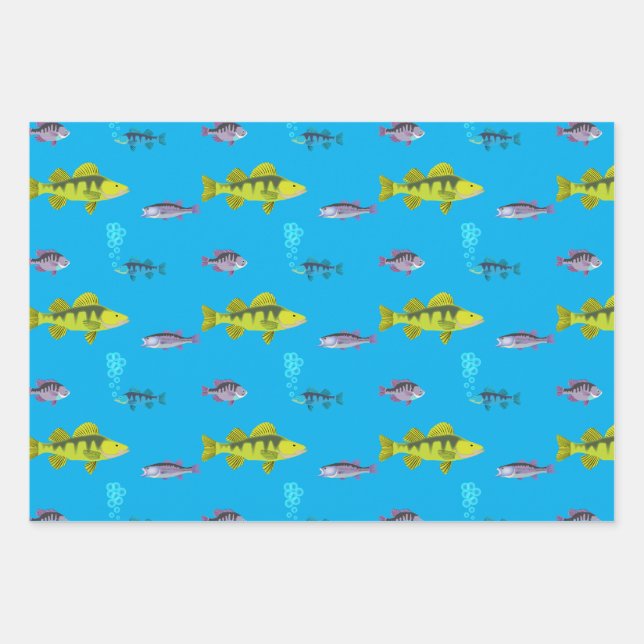 Big Fish, Little Fish Wrapping Paper Geschenkpapier Set (Vorderseite)