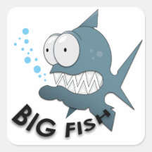 Big Fish - Square Stickers