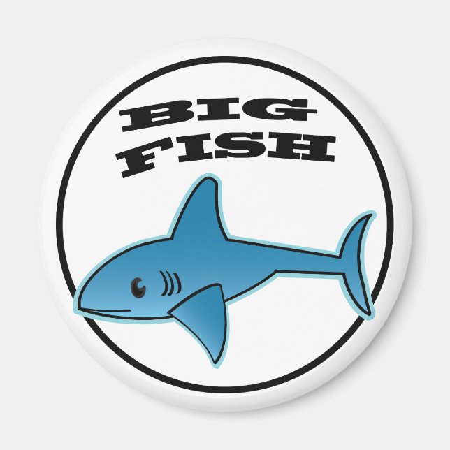 Big Fish - Standard, 2¼ Zoll Rundmagnet  Magnet (Vorne)