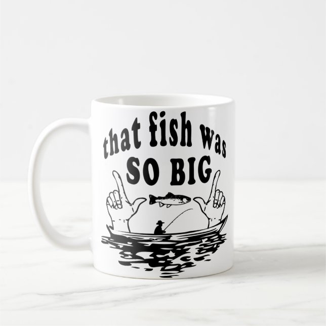 Big Fish Story drôle tasse de café (Gauche)