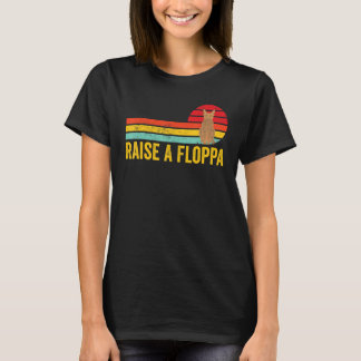 Big Floppa Caracal Cat Meme Retro Anheben einer Fl T-Shirt